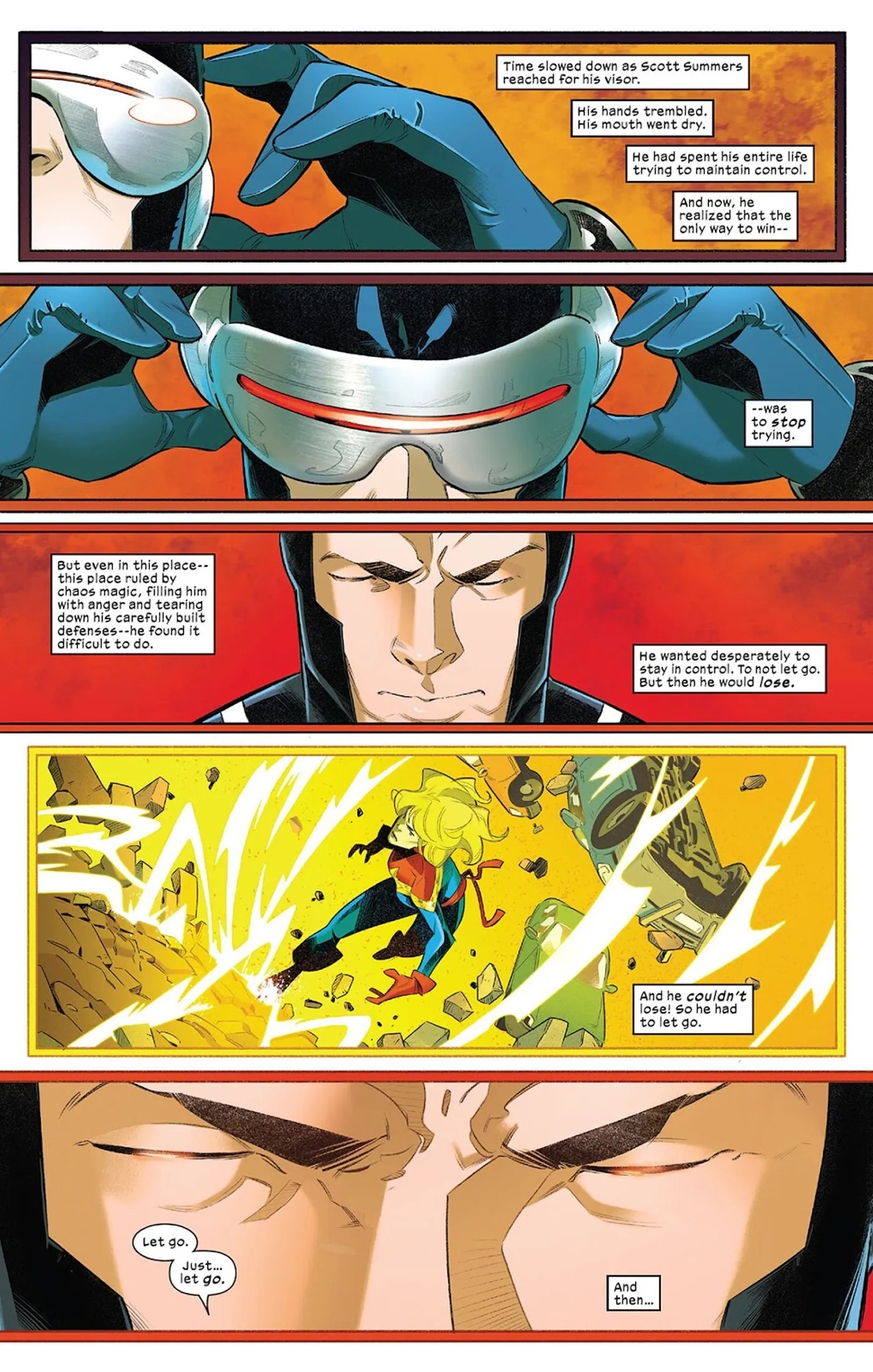 Cyclops vs Captain Marvel Exposes Scott Summers' True Power