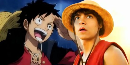 Monkey D. Luffy in the One Piece live-action and anime.