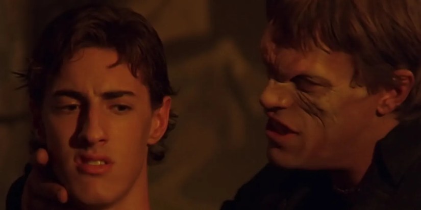 Luke staring down a scared Jesse McNally (Eric Balfour) in Buffy the Vampire Slayer season 1