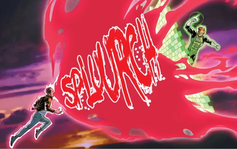 Red Lantern Sinestro Attacks Green Lantern DC