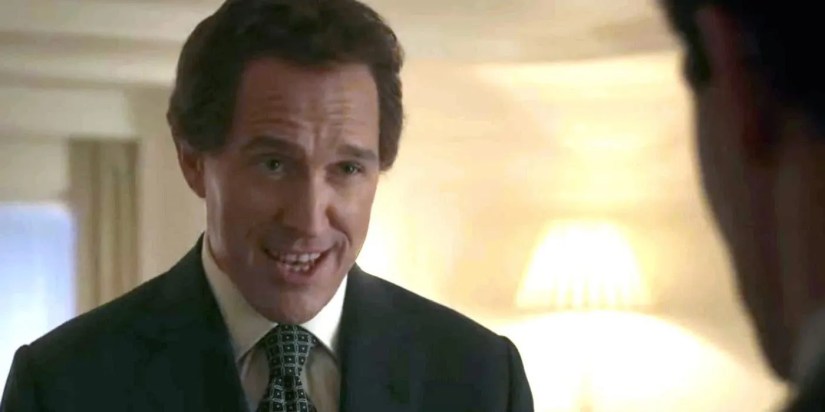 Bertie Carvel as Tony Blair talking smugly in The Crown season 6