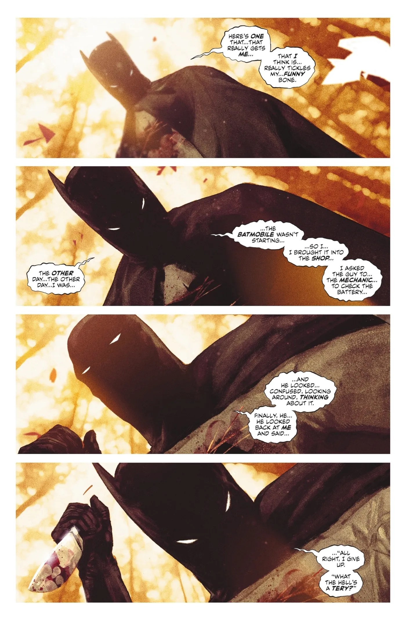 "I Get It, It's Just Not Funny" Batman's Favorite Joke Explains Why