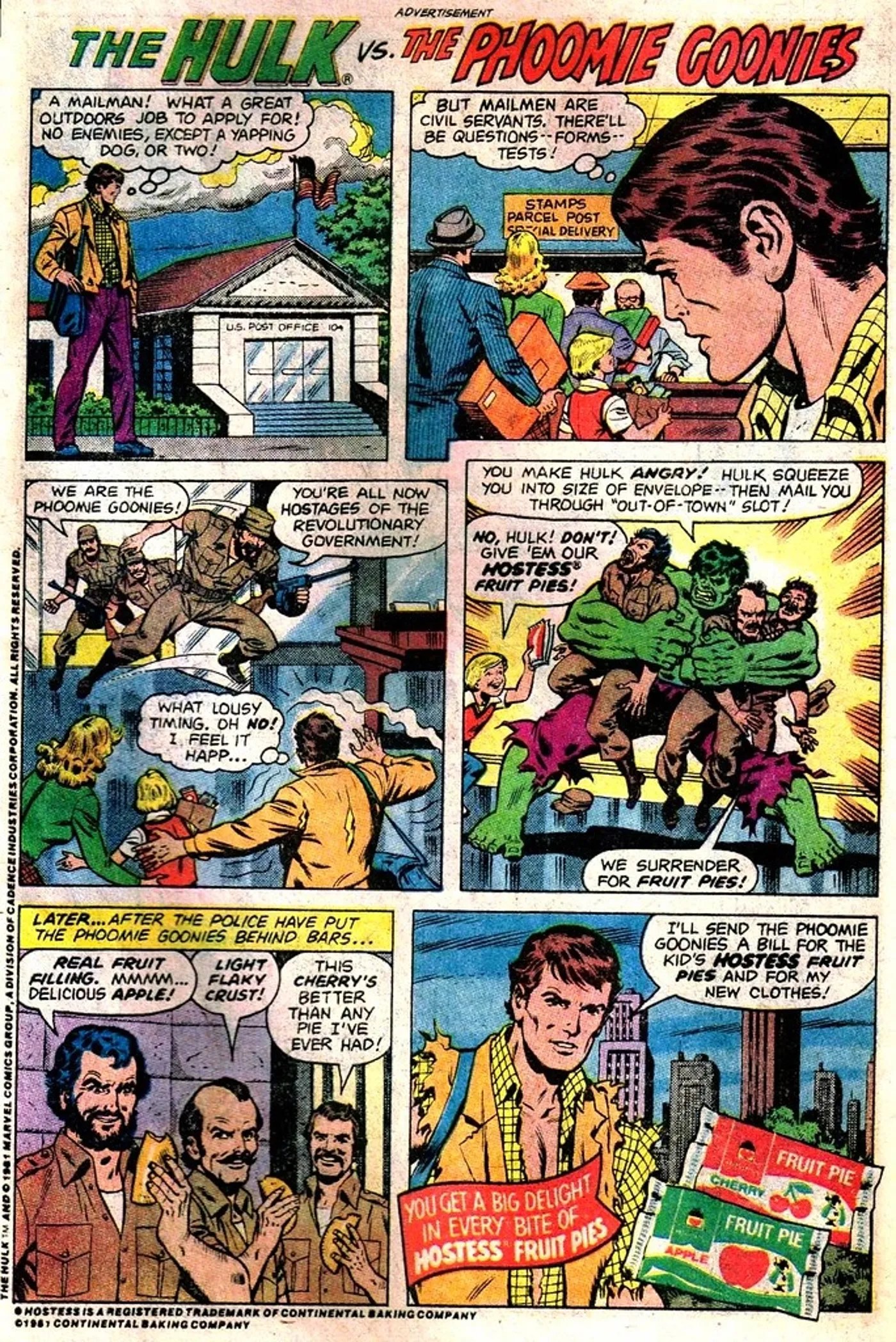 Marvel's Hostess Fruit Pie Adverts from the '80s Are Even More