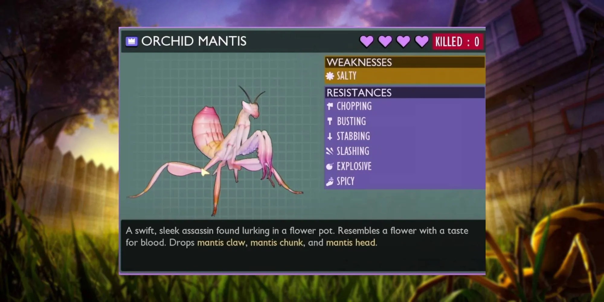 How to Find (& Defeat) the Orchid Mantis in Grounded