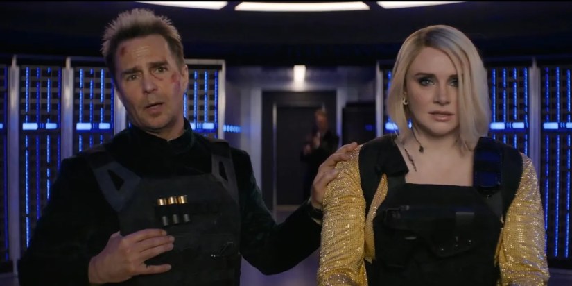 Elly and Aidan trying to hack into Ritter’s system in Argylle