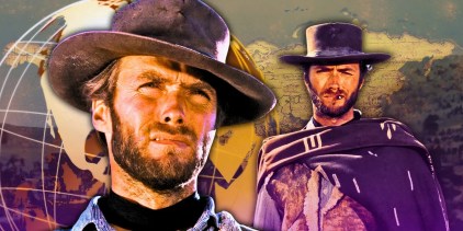 Clint Eastwood looking serious in The Good, the Bad and the Ugly