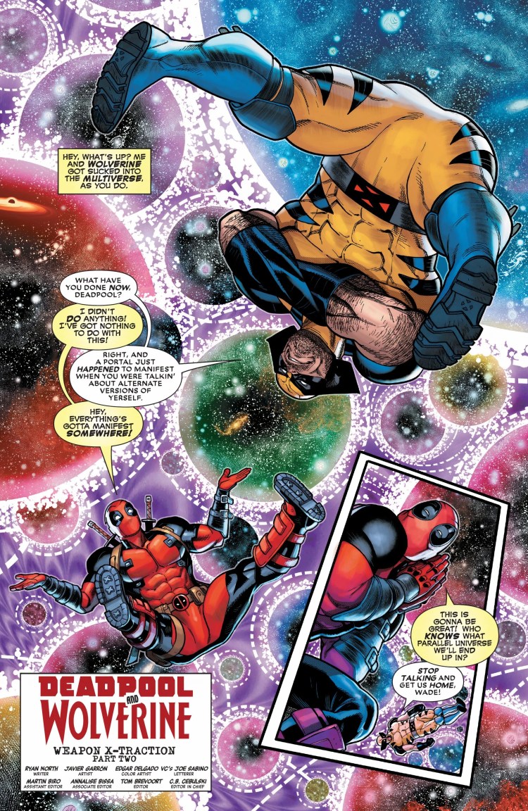 Weapon X-Traction Part Two Wolverine & Deadpool float through the multiverse