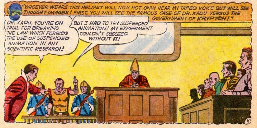 Comic book panel: Xa-Du is put on trial.