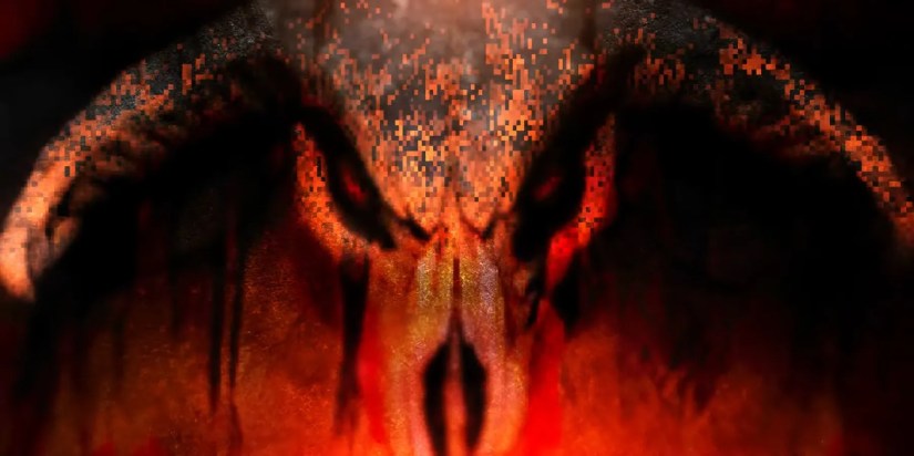 A demon&rsquo;s face for the new Legacy of Rust episode released in the DOOM + DOOM 2 collection.
