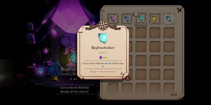 The upgraded Lightwhisker spell in Cat Quest 3