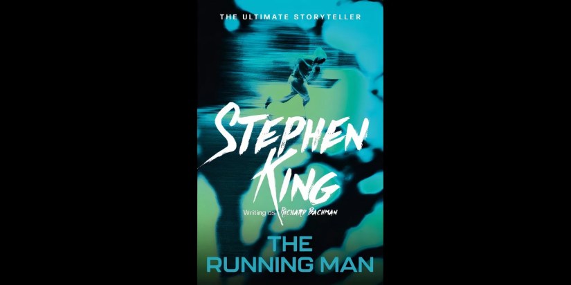 The book cover for The Running Man by Stephen King.