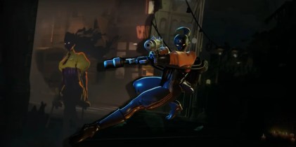 Haze from Deadlock striking a pose