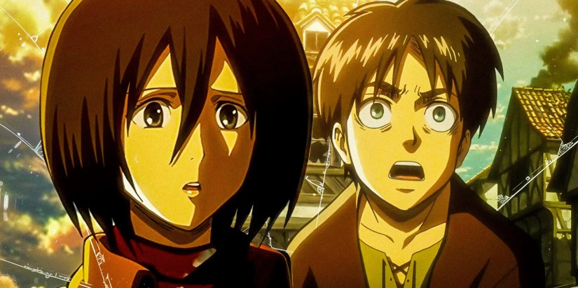 Custom image of Eren and Mikasa in Attack on Titan