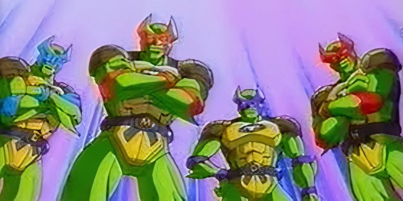 TMNT OVA anime four turtles looking down