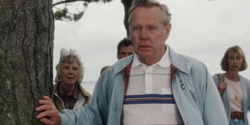 Ryan leaning on a tree in Saving Private Ryan