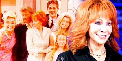 The cast of Reba and Reba McIntyre