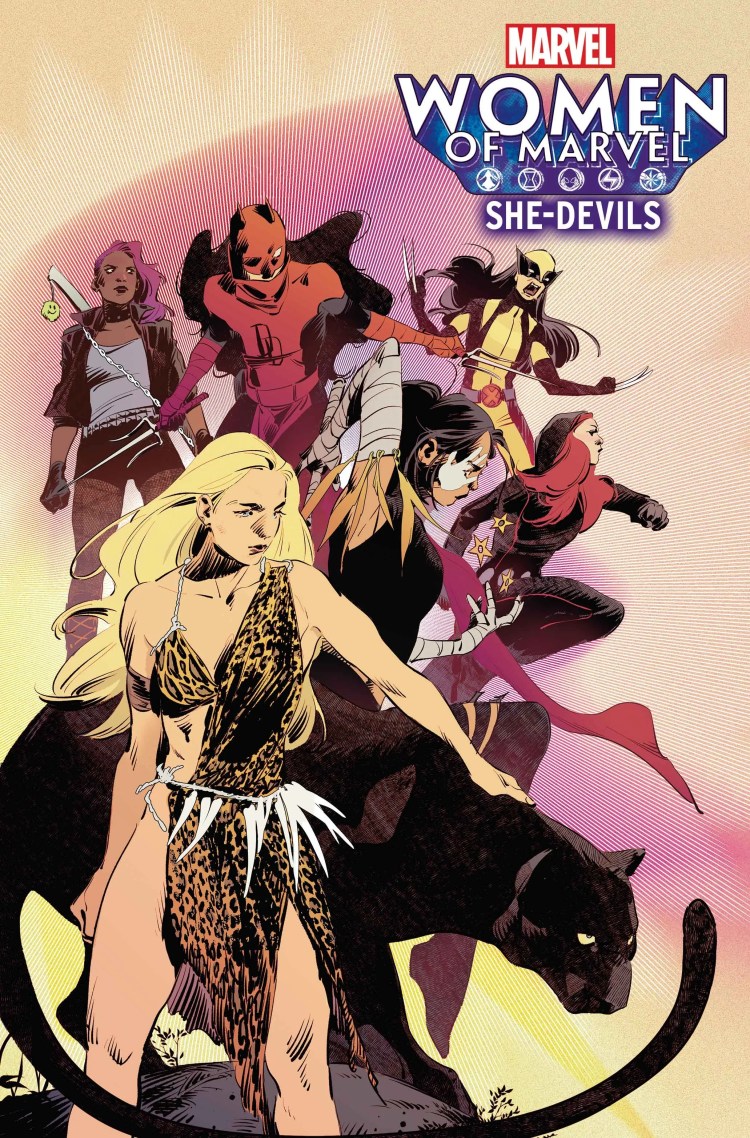 Women of Marvel: She-Devils #1 Nina Vakueva Cover w/ Shanna, Echo, Bloodline, Daredevil, Black Widow, and Wolverine
