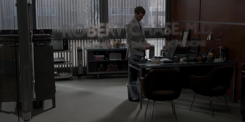 Jesse Spencer as Robert Chase in his new office as head of Diagnostics in House’s finale.