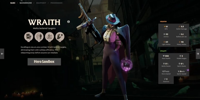 Wraith&rsquo;s Abilities and Stats outlined in Deadlock