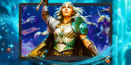 A D&amp;D character on a computer screen.