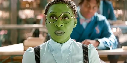 Elphaba is attending class in Wicked