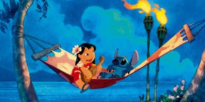 Lilo and Stich in a Hammock
