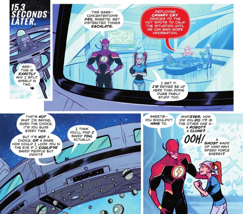 The Flash #15, Wally West reveals he&rsquo;s split himself in two and Irey asks how he did it