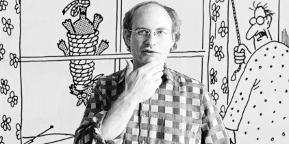 Gary Larson (foreground) with his