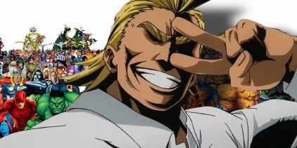 All Might and Marvel Comics superheroes My Hero Academia