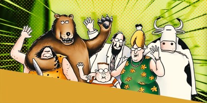 Gary Larson’s The Far Side, a popular single-panel comic series known for its absurd and often dark humor