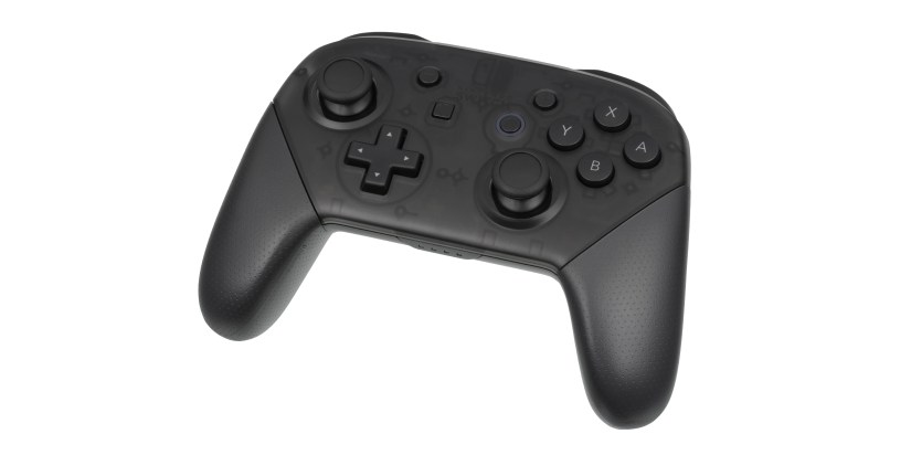 Nintendo Switch Pro Controller on a white background.