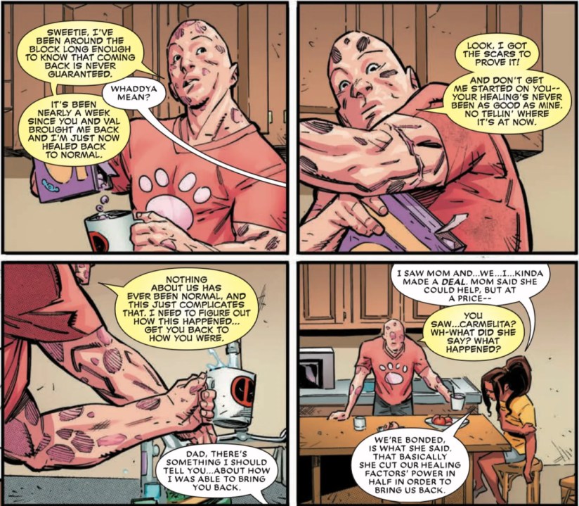 Deadpool #10 by Ziglar and Antônio - Wade and Ellie clarify the status of their healing factors