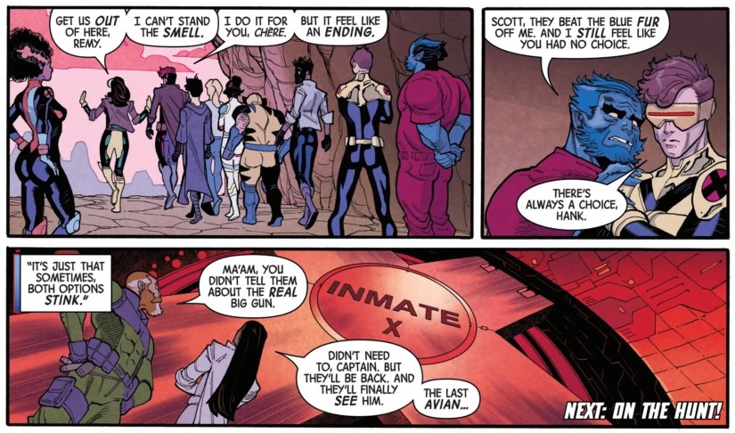 Uncanny X-Men #8: Warden Corina Ellis reveals Inmate X is “The Last Avian."