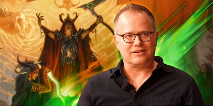 jeremy crawford from WOTC on a background from D&D’s 2025 Monster Manual