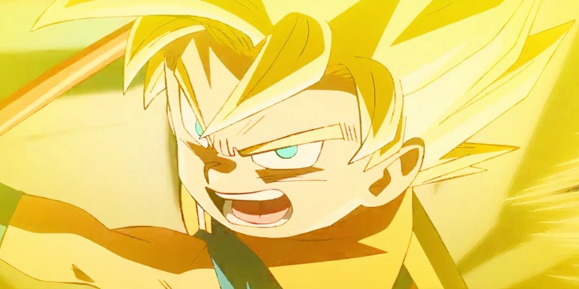 Super Saiyan Goku wielding the Power Pole
