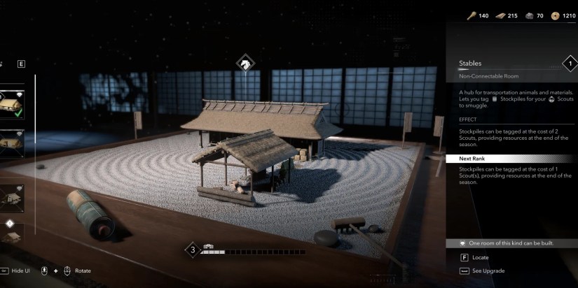The Stables in Assassin&rsquo;s Creed Shadows Build Mode.