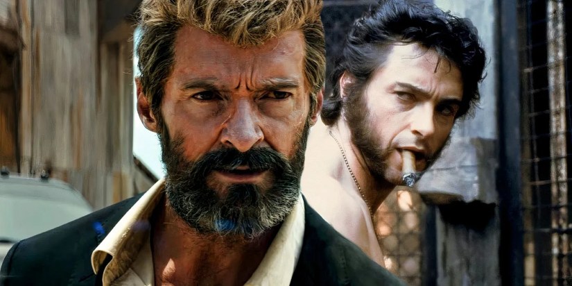 Split image of Wolverine in X-Men and Logan
