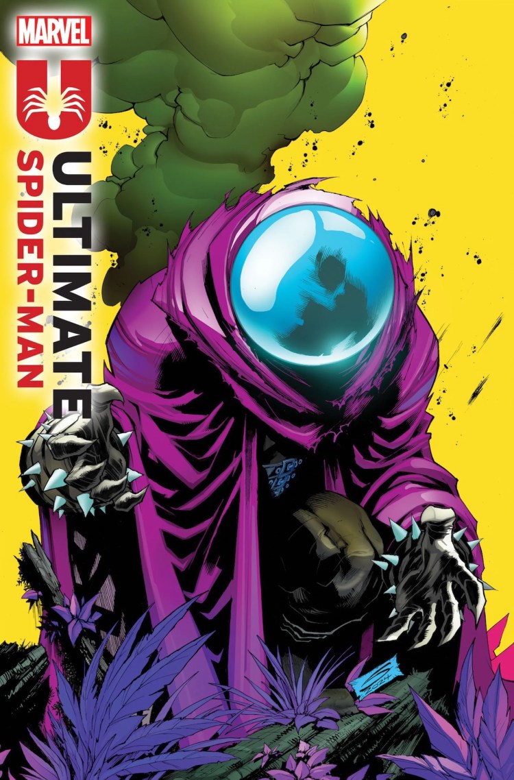 Ultimate Spider-Man #16 variant cover by Gerardo Sandoval featuring Earth-6160’s Mysterio