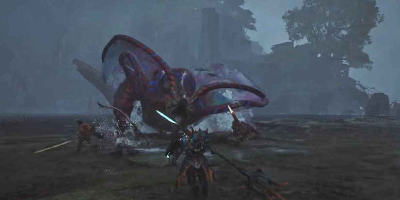 Monster Hunter Wilds Arch-Tempered Uth Duna chasing players