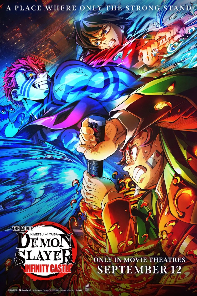 San Diego Comic Con Demon Slayer poster with Akaza Tanjiro and Giyu