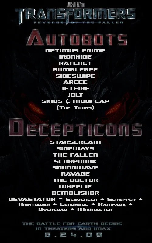 Transformers 2 The Complete Character Guide