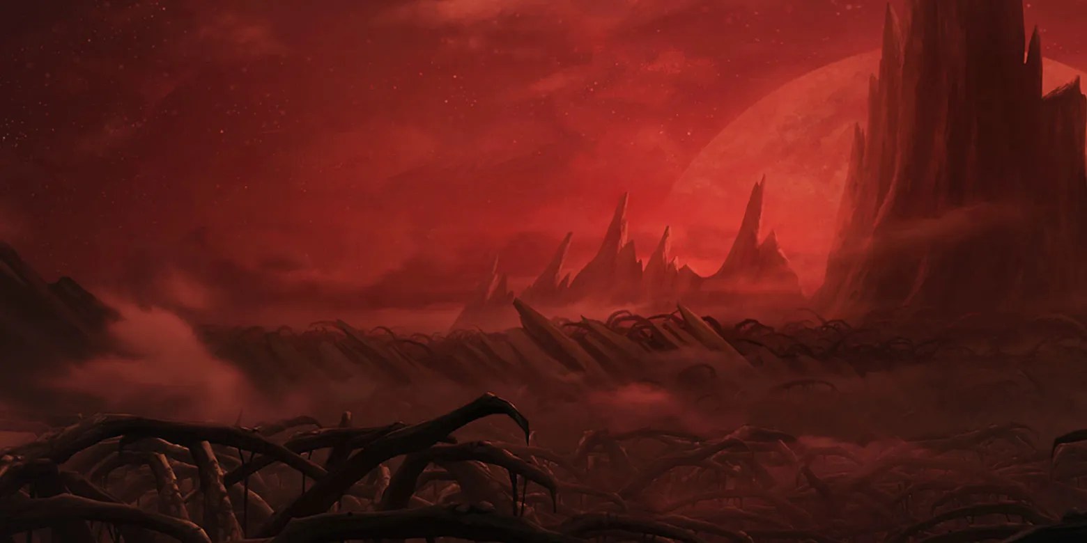 Image of the Star Wars planet Dathomir from Star Wars.