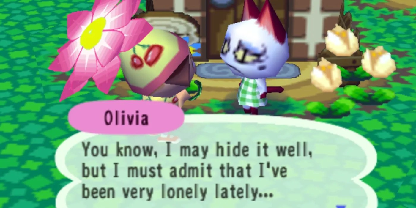Olivia talking about how she&rsquo;s lonely in Animal Crossing.