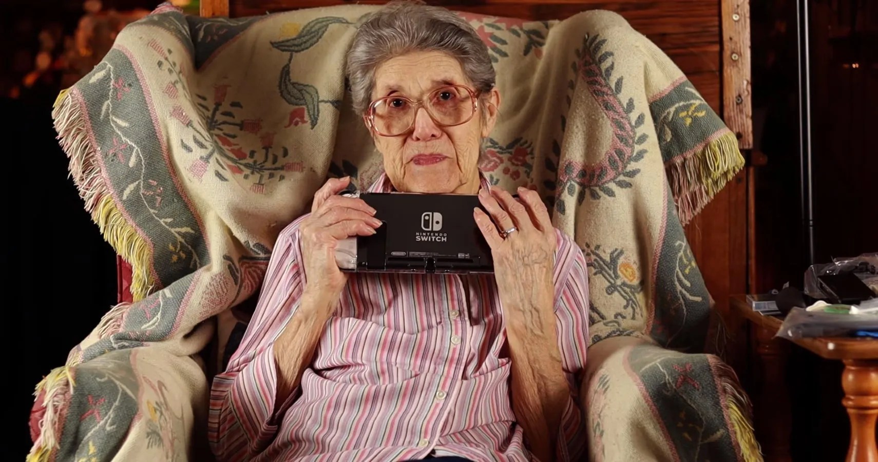 Adorable Grandma Unboxes Animal Crossing New Horizons Switch