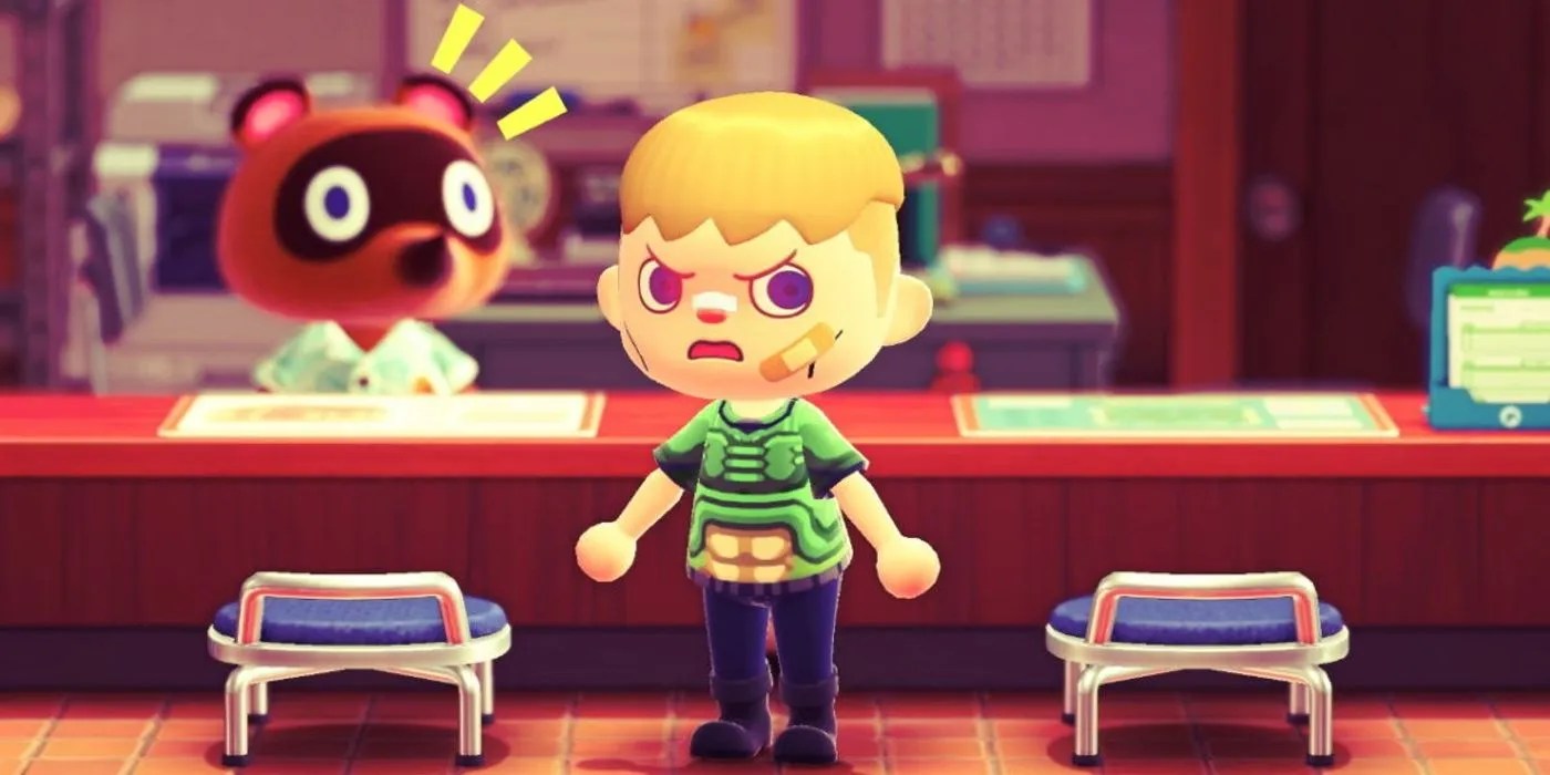 Animal Crossing player with an angry face in Animal Crossing New Horizons.