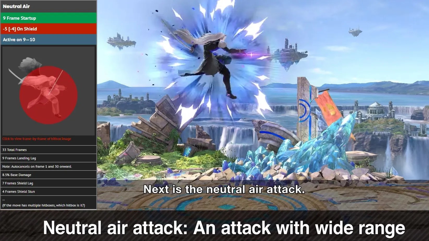 Super Smash Bros. Ultimate Sephiroth Hitboxes, Frame Data, And Strategies
