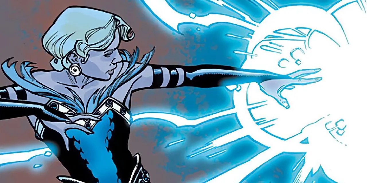 Maevaris using magic in one of the dragon age comics.