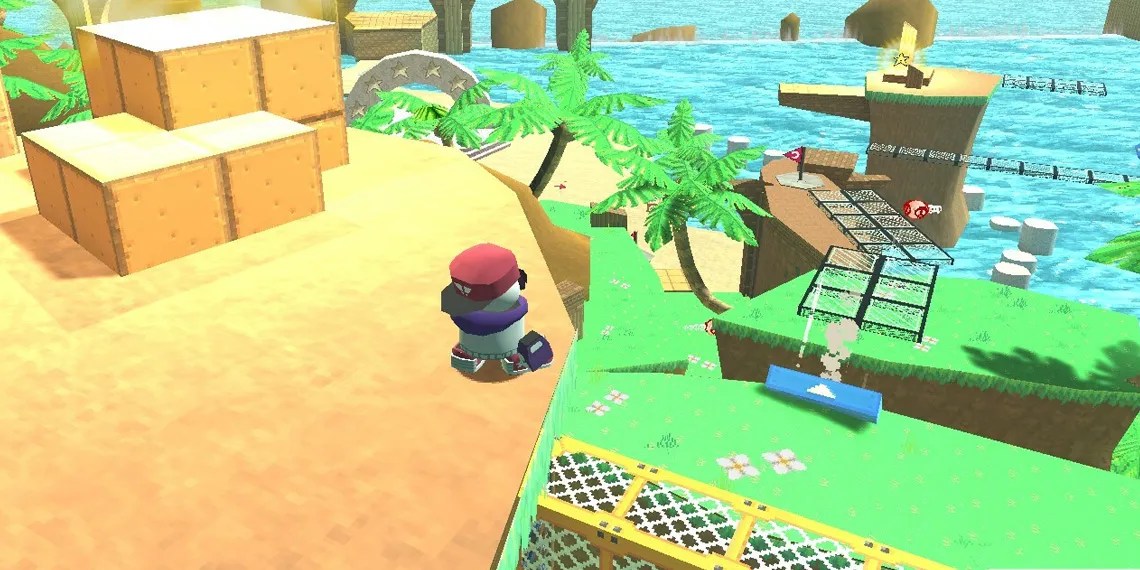 Beach Island Deluxe protagonist walking along the sand