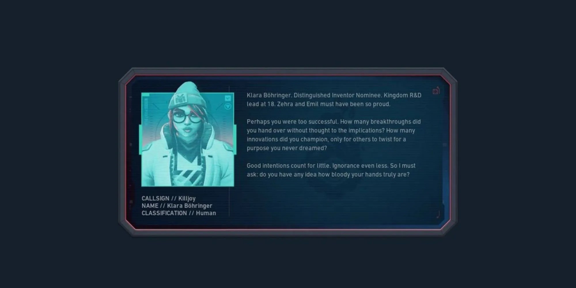 Fade&rsquo;s Dossier On Killjoy