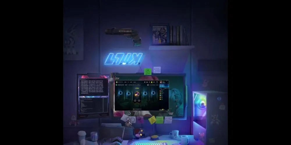 Killjoy&rsquo;s PC Setup With League Of Legends Launcher Open